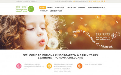 pomonakindergarten.com.au screenshot