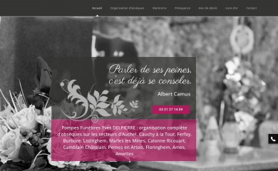 pompes-funebres-yvesdelpierre.com screenshot