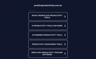 positiveproductivity.com.au screenshot
