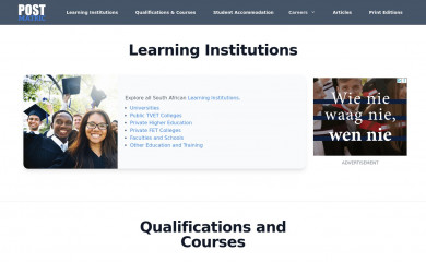 postmatric.co.za screenshot