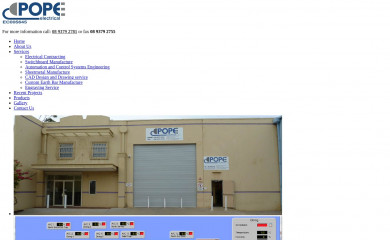 popeelectrical.com.au screenshot