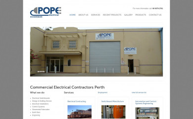 popeelectrical.com.au screenshot