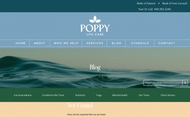 poppylifecare.org screenshot