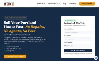 portlandcashbuyers.com screenshot