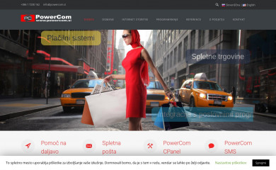 powercom.si screenshot