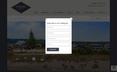 powersrealty.co.nz screenshot