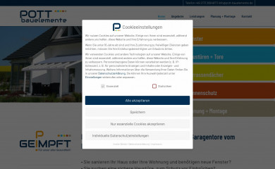 pott-bauelemente.de screenshot