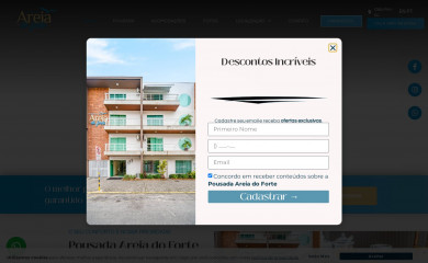 pousadaareiadoforte.com.br screenshot