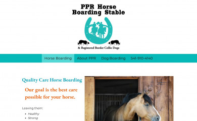 pprhorseboarding.com screenshot