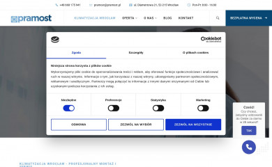 pramost-klimatyzacja.wroclaw.pl screenshot