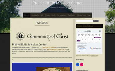 prairiebluffs.org screenshot