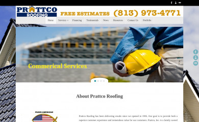 prattcoroofing.com screenshot