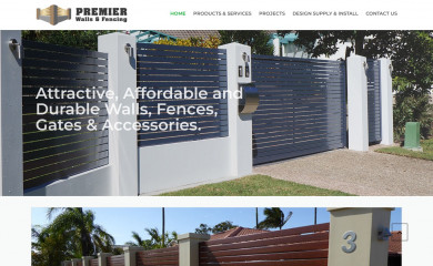 premierwallsandfencing.com.au screenshot