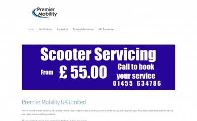 premiermobility.co.uk screenshot