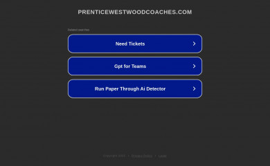 prenticewestwoodcoaches.com screenshot