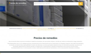 preciosderemedios.com.ar screenshot