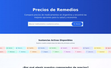 preciosderemedios.com.ar screenshot