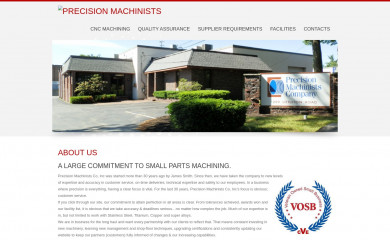 precisionmachinists.net screenshot