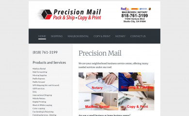 precisionmailboxes.com screenshot