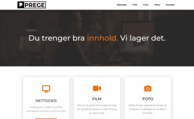 https://prege.no/ screenshot