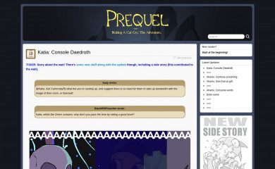 prequeladventure.com screenshot