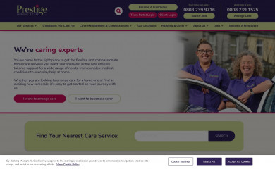 prestige-nursing.co.uk screenshot