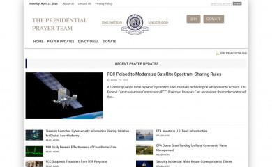 presidentialprayerteam.org screenshot