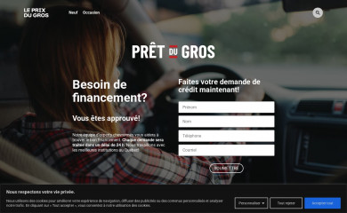 pretdugros.com screenshot