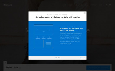 https://preview.artisanthemes.io/modules screenshot