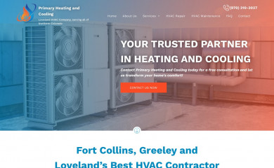 primaryheatingandcooling.com screenshot