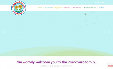 primaverapreschool.com screenshot
