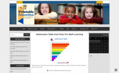 printableducation.com screenshot