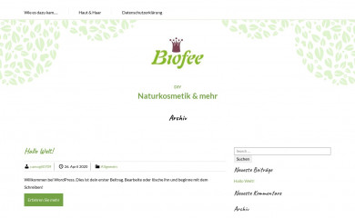 prinzessin-biofee.de screenshot