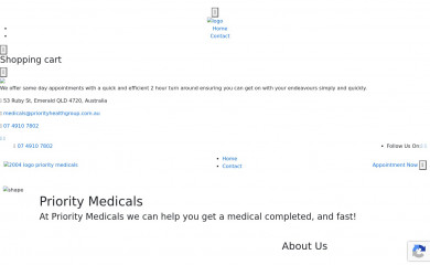 prioritymedicals.com.au screenshot