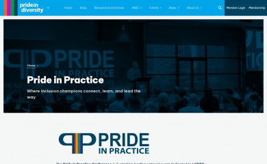 prideinpractice.com.au screenshot
