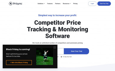 prisync.com screenshot