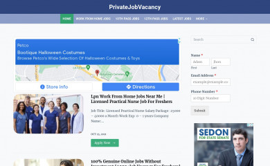 privatejobvacancy.com screenshot