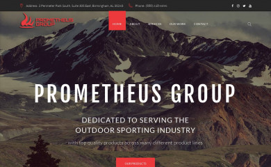 prometheusoutdoors.com screenshot