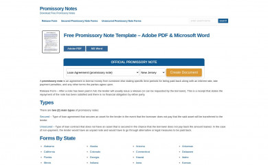 promissorynotes.org screenshot