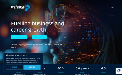 profectusrecruitment.co.uk screenshot