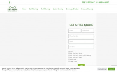 progreenpembs.co.uk screenshot