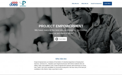 projectempowermentdc.org screenshot