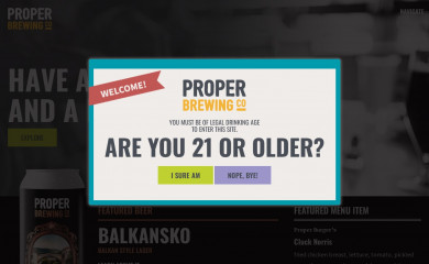 properbrewingco.com screenshot