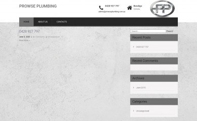 prowseplumbing.com.au screenshot