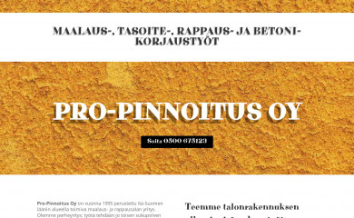 pro-pinnoitus.fi screenshot