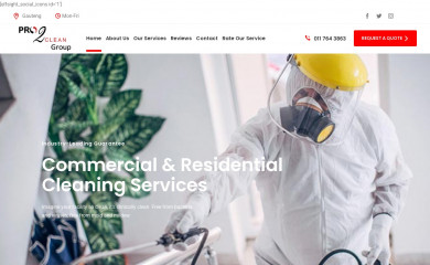pro2cleangauteng.co.za screenshot