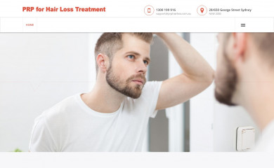 prphairloss.com.au screenshot