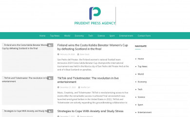 prudentpressagency.com screenshot