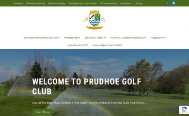prudhoegolfclub.co.uk screenshot