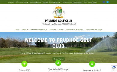 prudhoegolfclub.co.uk screenshot